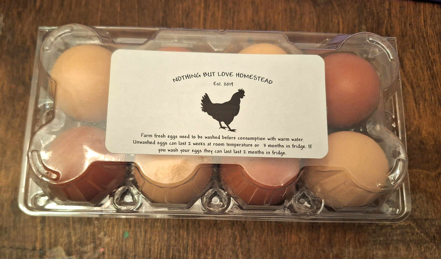 1/2 dozenFarm fresh eggs