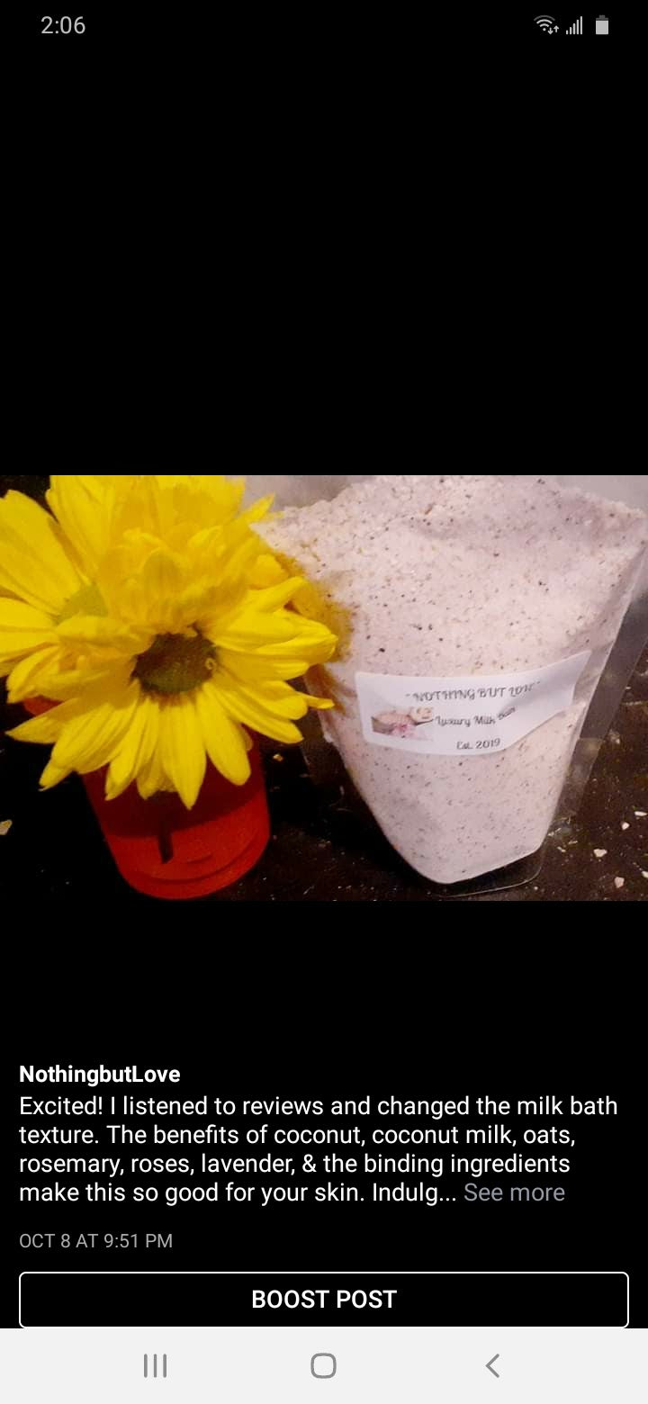 Luxury Milk & Oatmeal bath