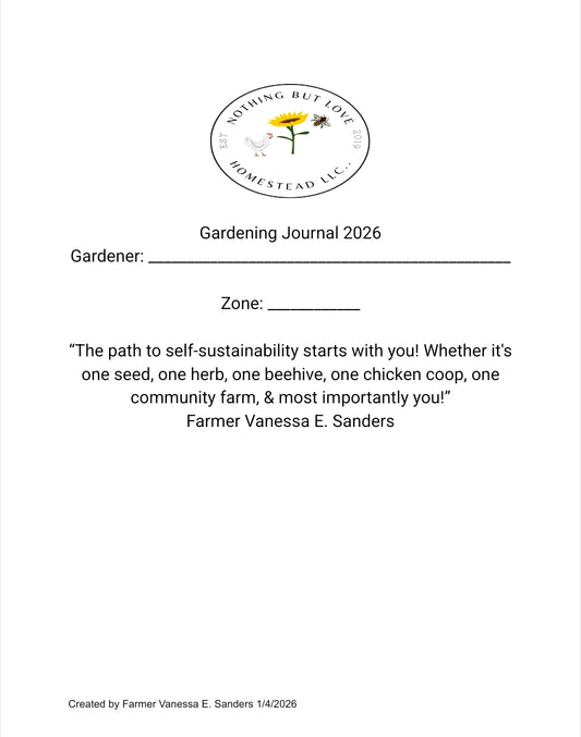 Gardening Printable Journal
